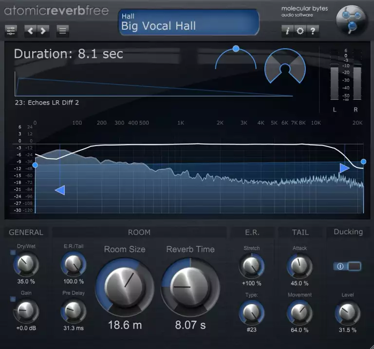 molecular bytes atomicReverbFree interface utilisateur GUI