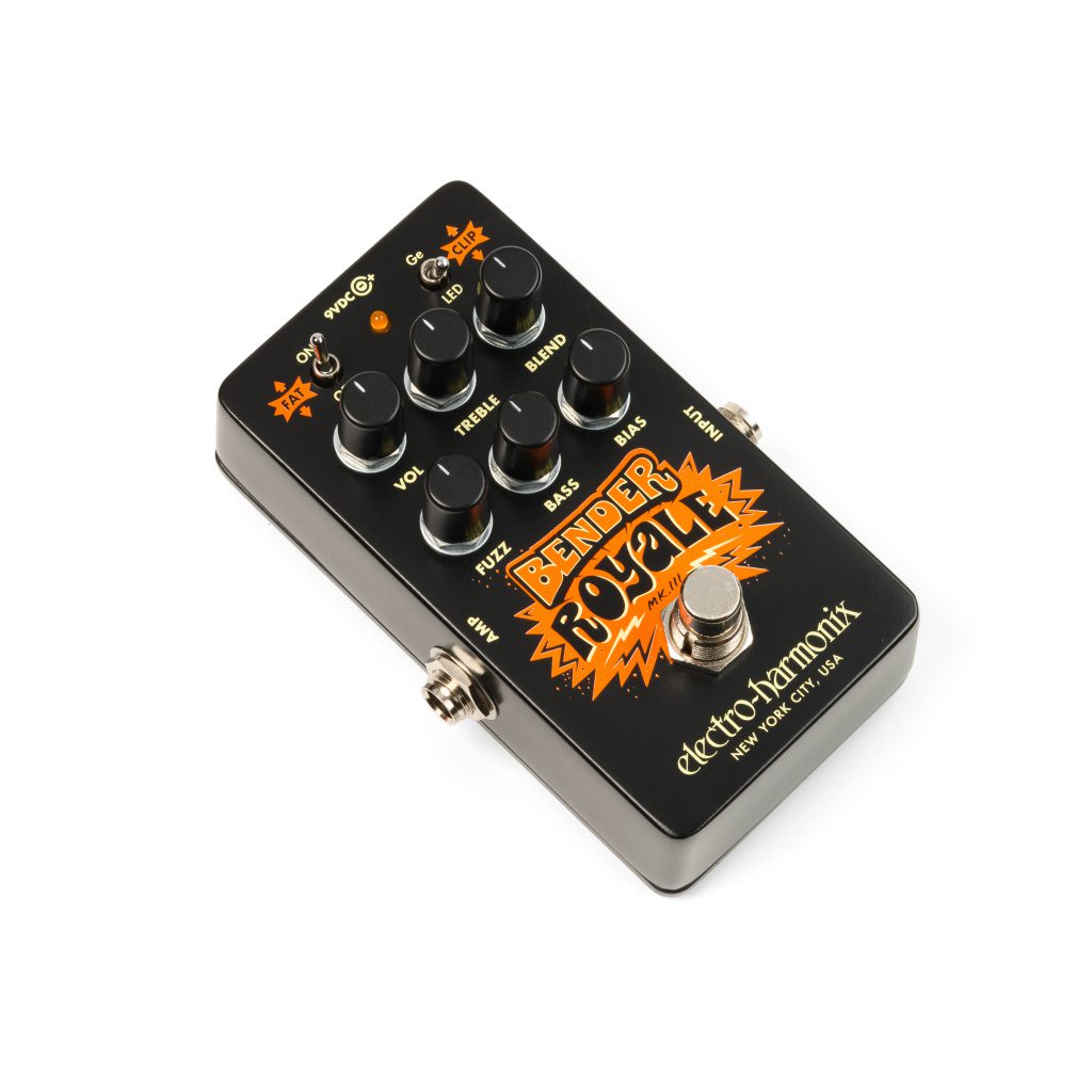 Electro-Harmonix BENDER ROYALE Germanium Fuzz MKIII BLACK vue de trois quarts gauche