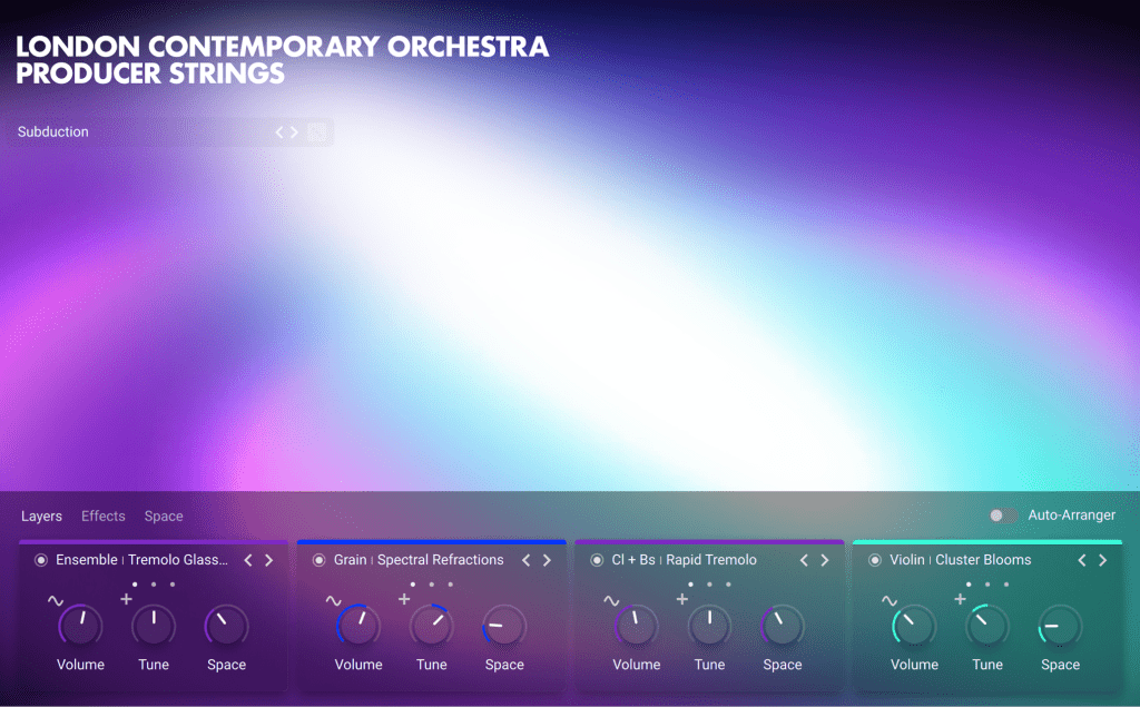 Native Instruments LCO Producer Strings interface utilisateur GUI