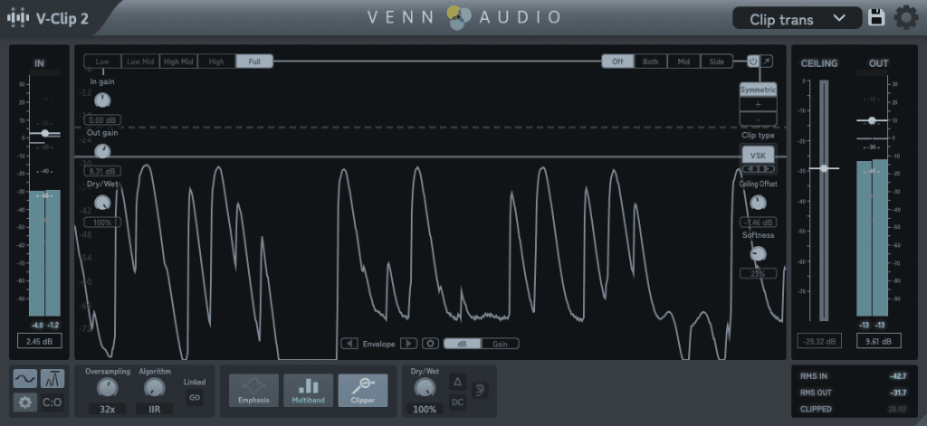 Venn Audio V-Clip 2 interface utilisateur 1
