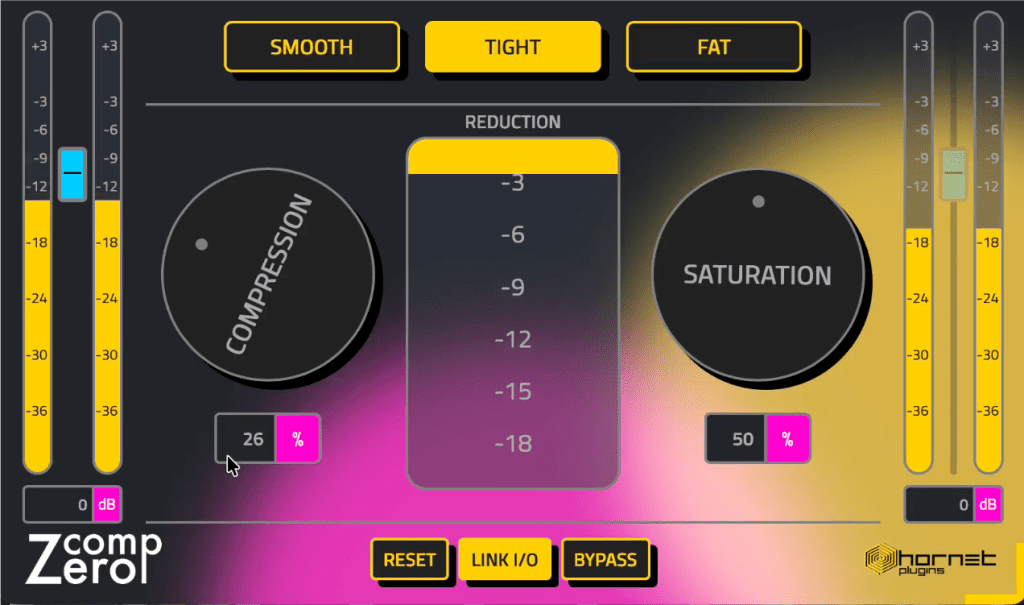 Hornet Plugins ZeroComp interface utilisateur GUI