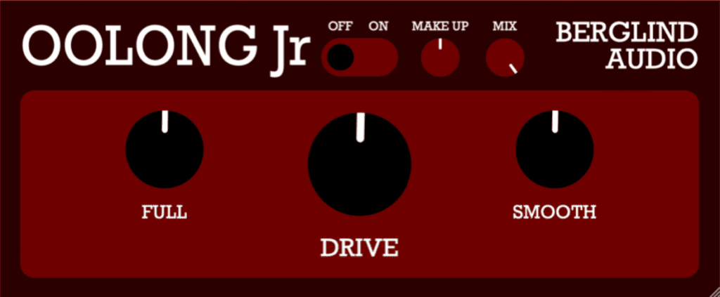 Berglind Audio Oolong Jr - interface utilisateur GUI