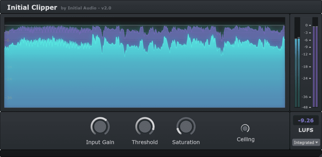 Initial Audio Clipper 2 interface utilisateur GUI