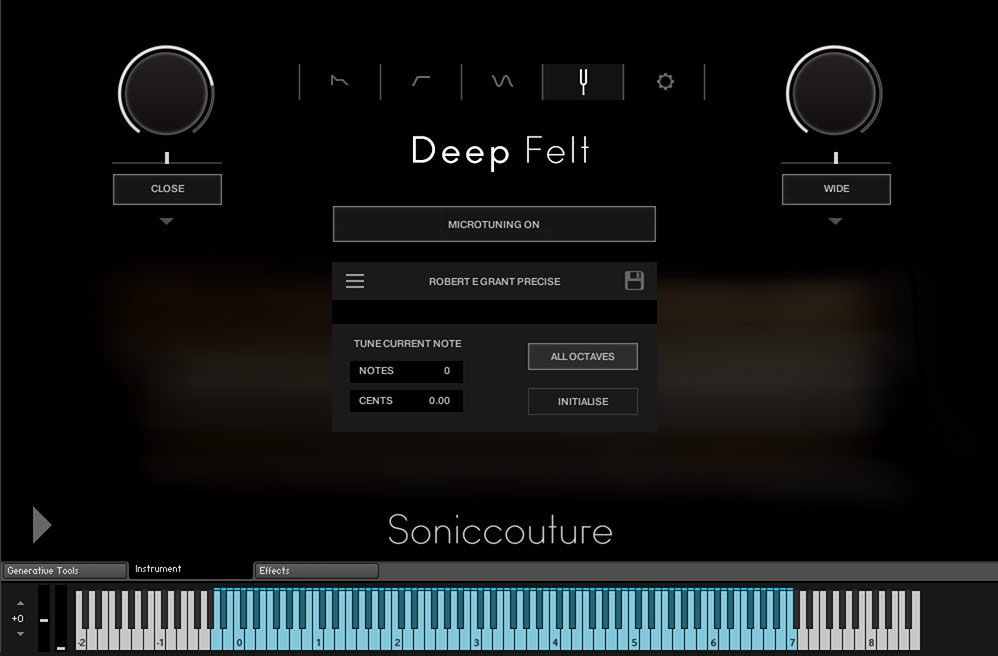 Soniccouture Deep Felt interface utilisateur GUI 2