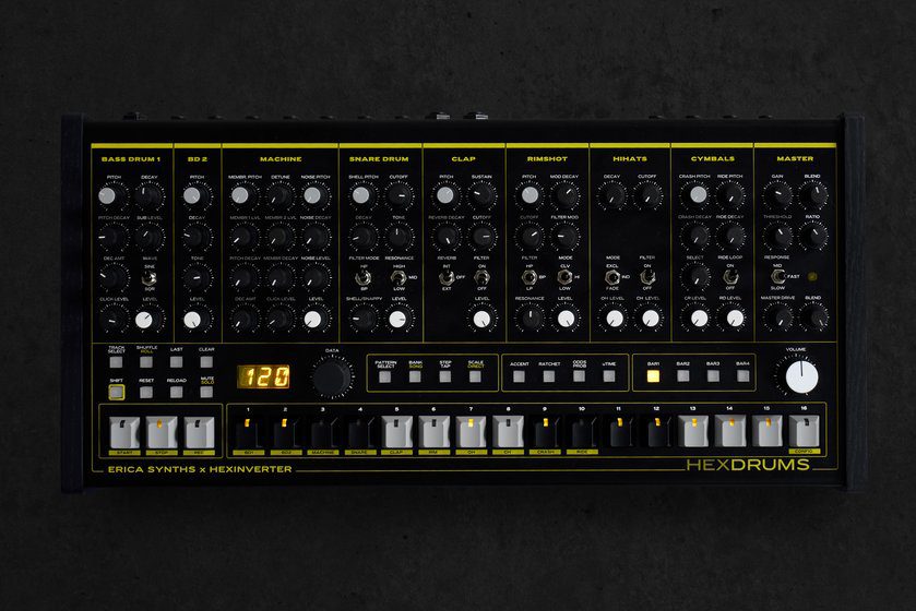 Hexinverter Erica Synths Hexdrums vue de face