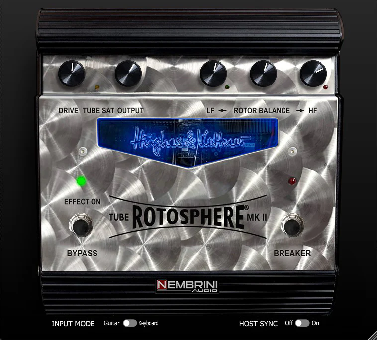 Nembrini Audio Tube Rotosphere MKII interface utilisateur GUI