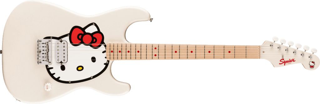 Hello Kitty® x Fender white vue de face