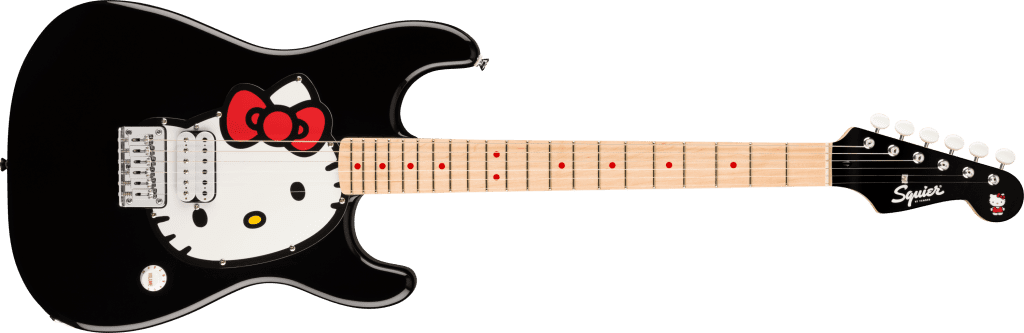 Hello Kitty® x Fender black vue de face