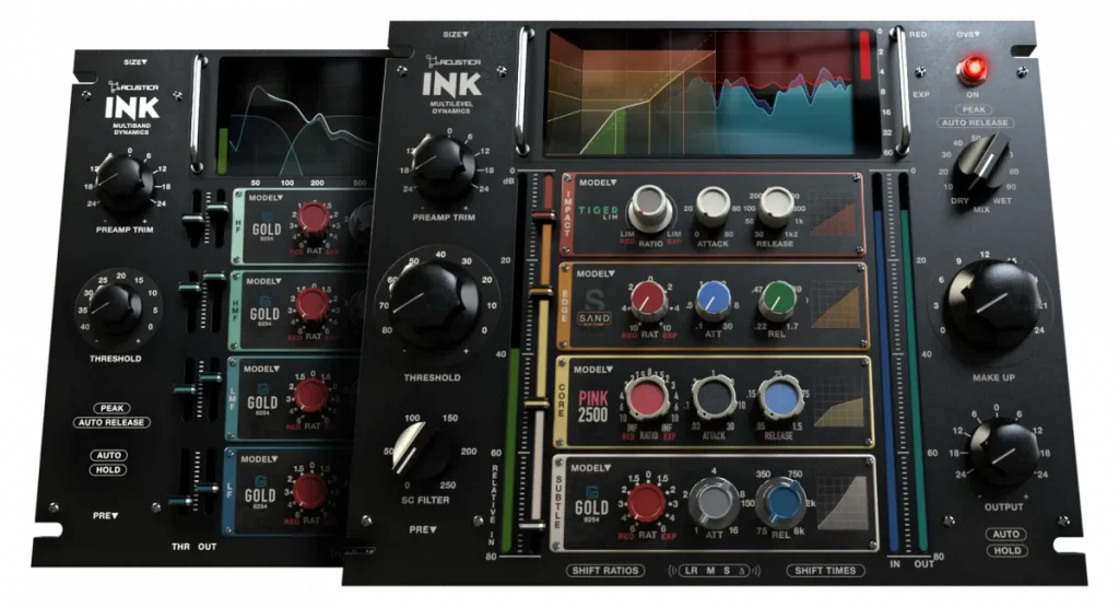Acustica Audio INK interfaces utilisateur GUI
