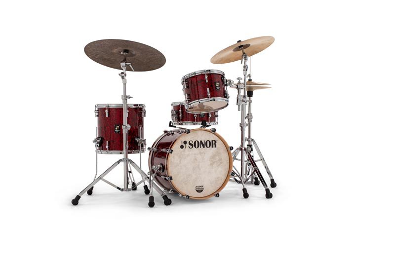 Sonor MOMENTUM MT 318 Shell Set NM (Red Pearl) vue de trois quarts gauche