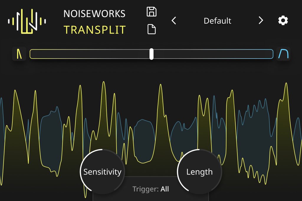 Noiseworks Transplit interface utilisateur GUI