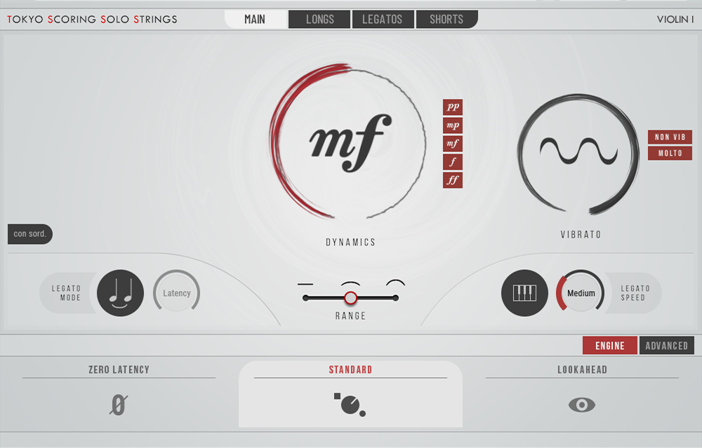 Impact Soundworks Tokyo Scoring Solo Strings Library interface utilisateur GUI