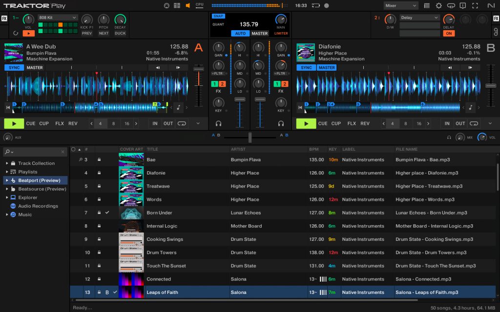 Native Instruments Traktor Play interface utilisateur GUI
