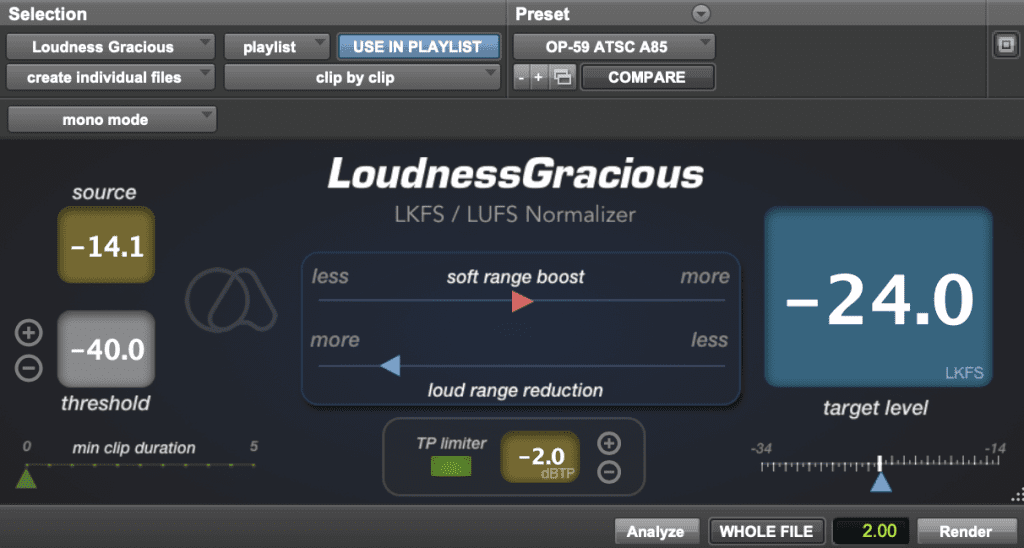 Quiet Art Loudness Gracious - interface utilisateur GUI