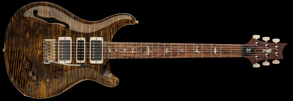 PRS 40TH Anniversary Special Semi-Hollow Limited Edition Tiger Yellow vue de face