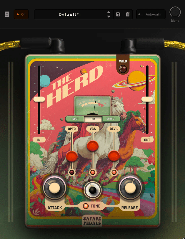 Safari Pedals The Herd - interface utilisateur GUI