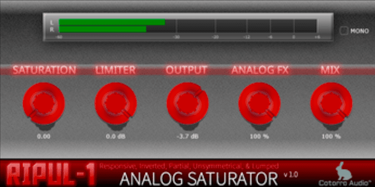 Cotorro Audio Ripul-1 - interface utilisateur GUI