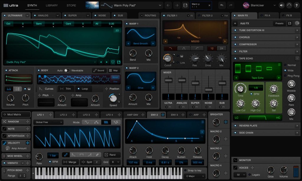Ultra Audio ULTRA - interface utilisateur GUI