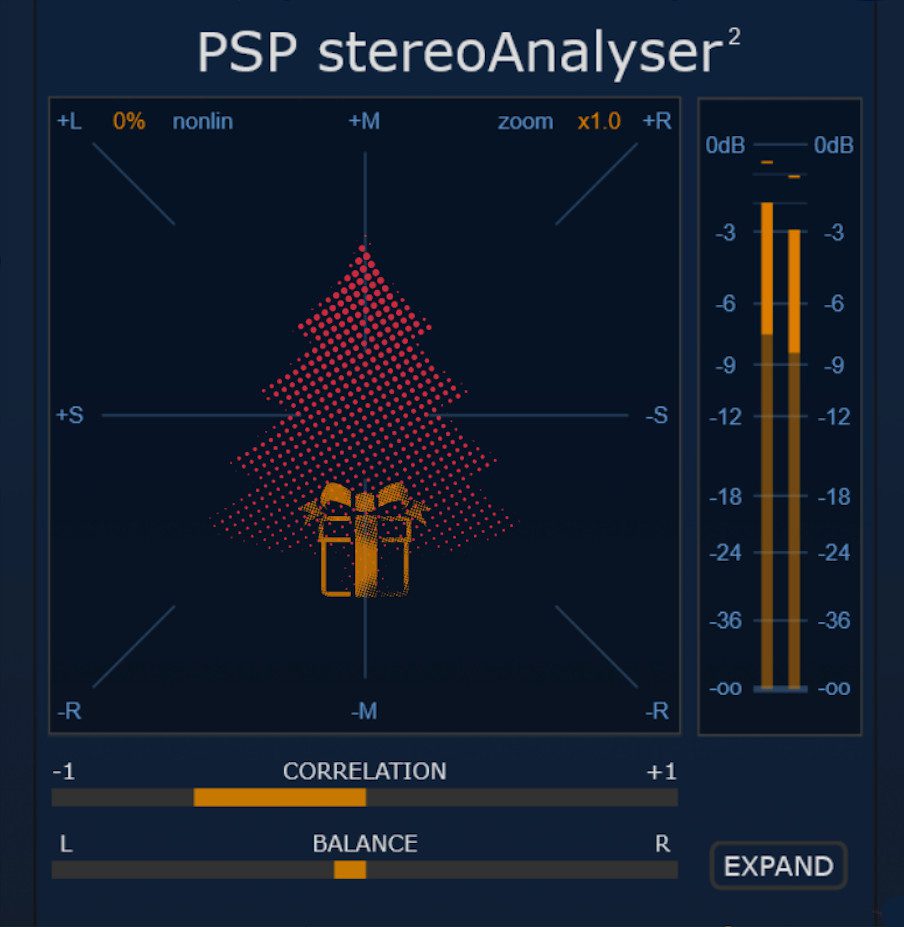 PSP Audioware stereoAnalyser2 - interface utilisateur GUI