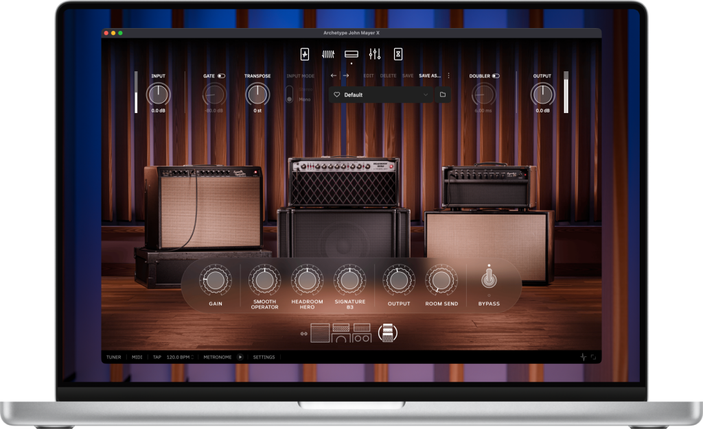 Neural DSP Archetype: John Mayer X - interface utilisateur GUI