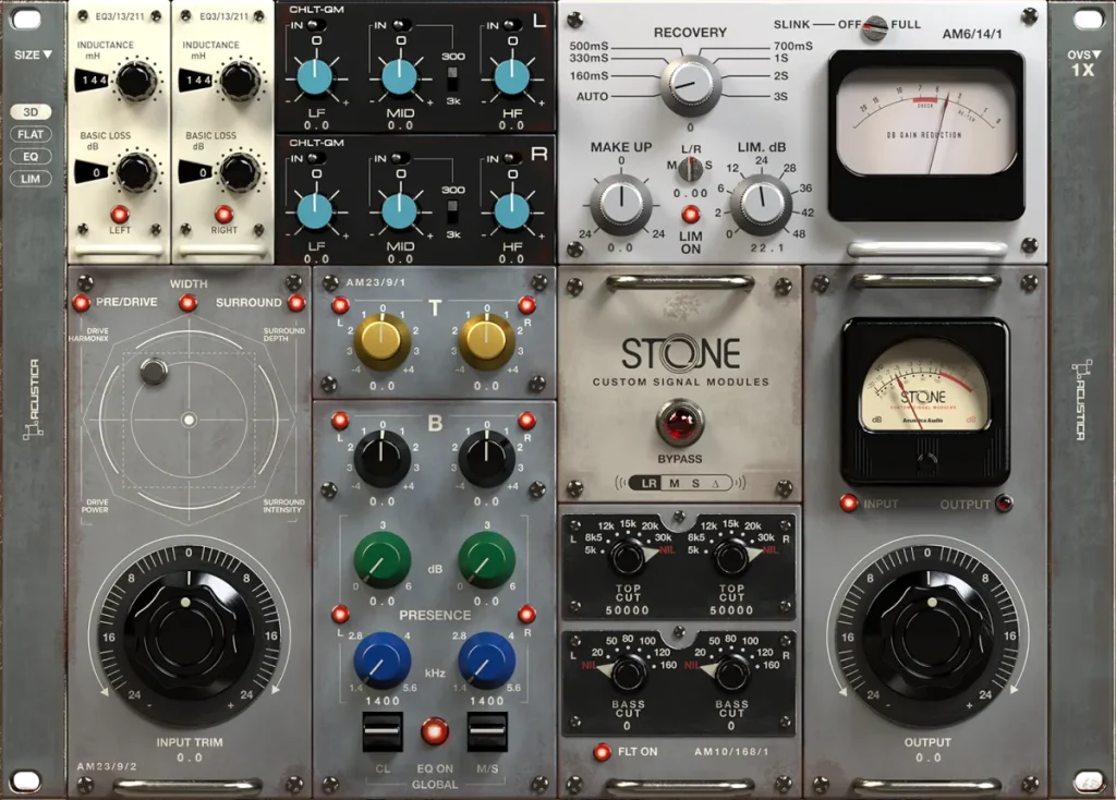 Acustica Audio Stone Pro - interface utilisateur - 3D