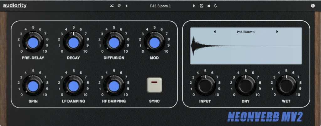 Audiority NEONVERB MV2 - GUI