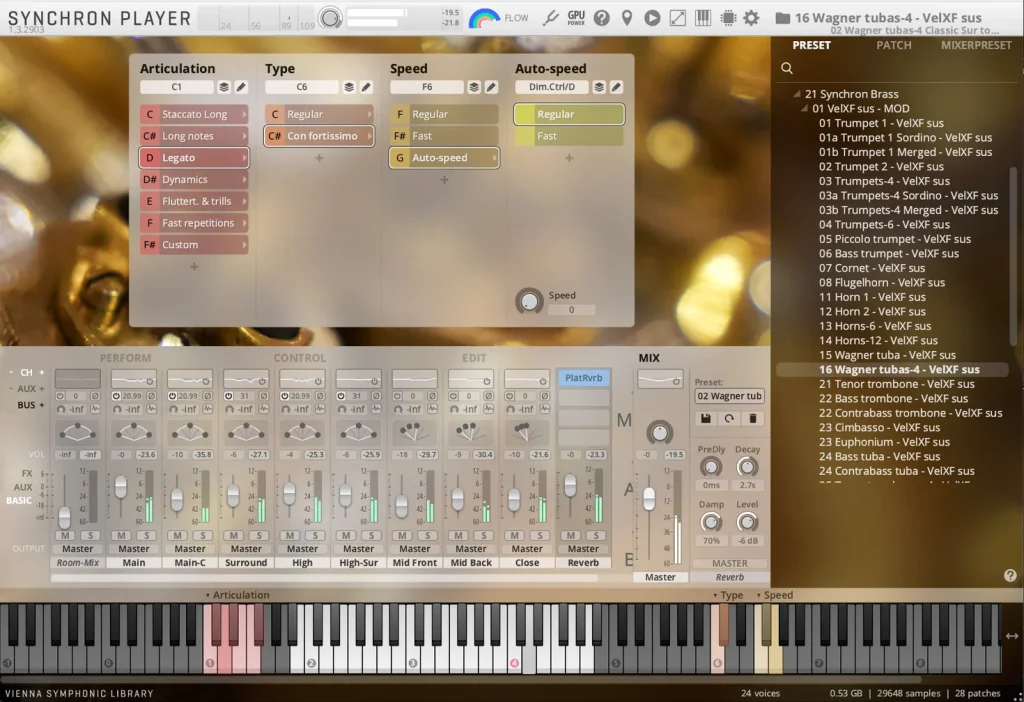 VSL Synchron Wagner Tuba Ensemble - interface utilisateur·ice classique