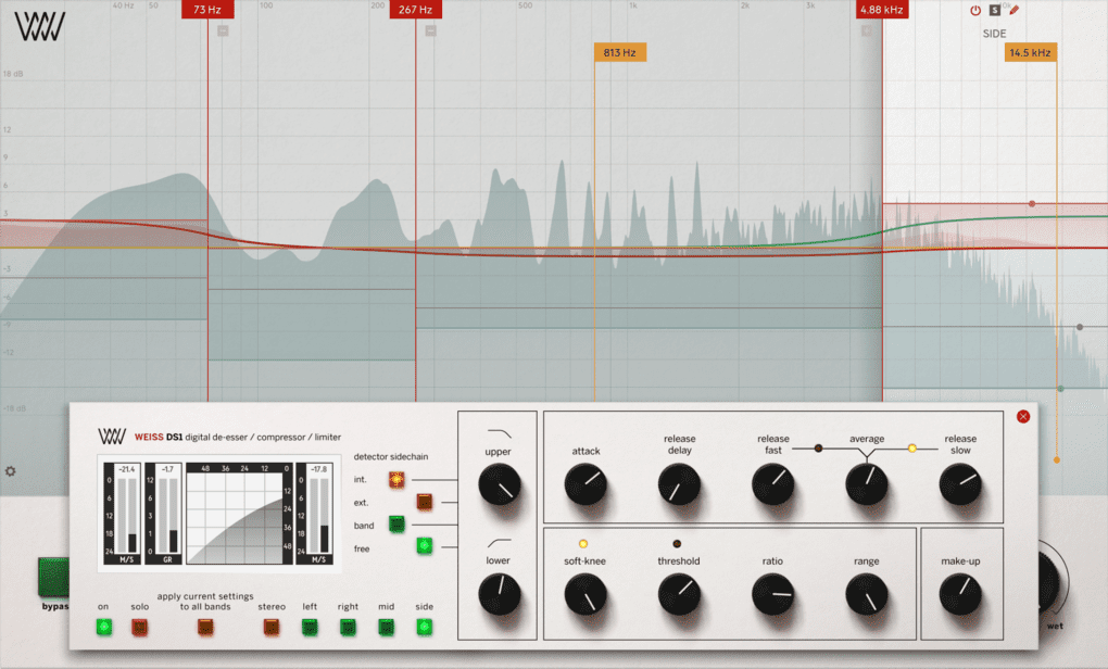 Softube Weiss DS5 Multiband Compressor - GUI avancée
