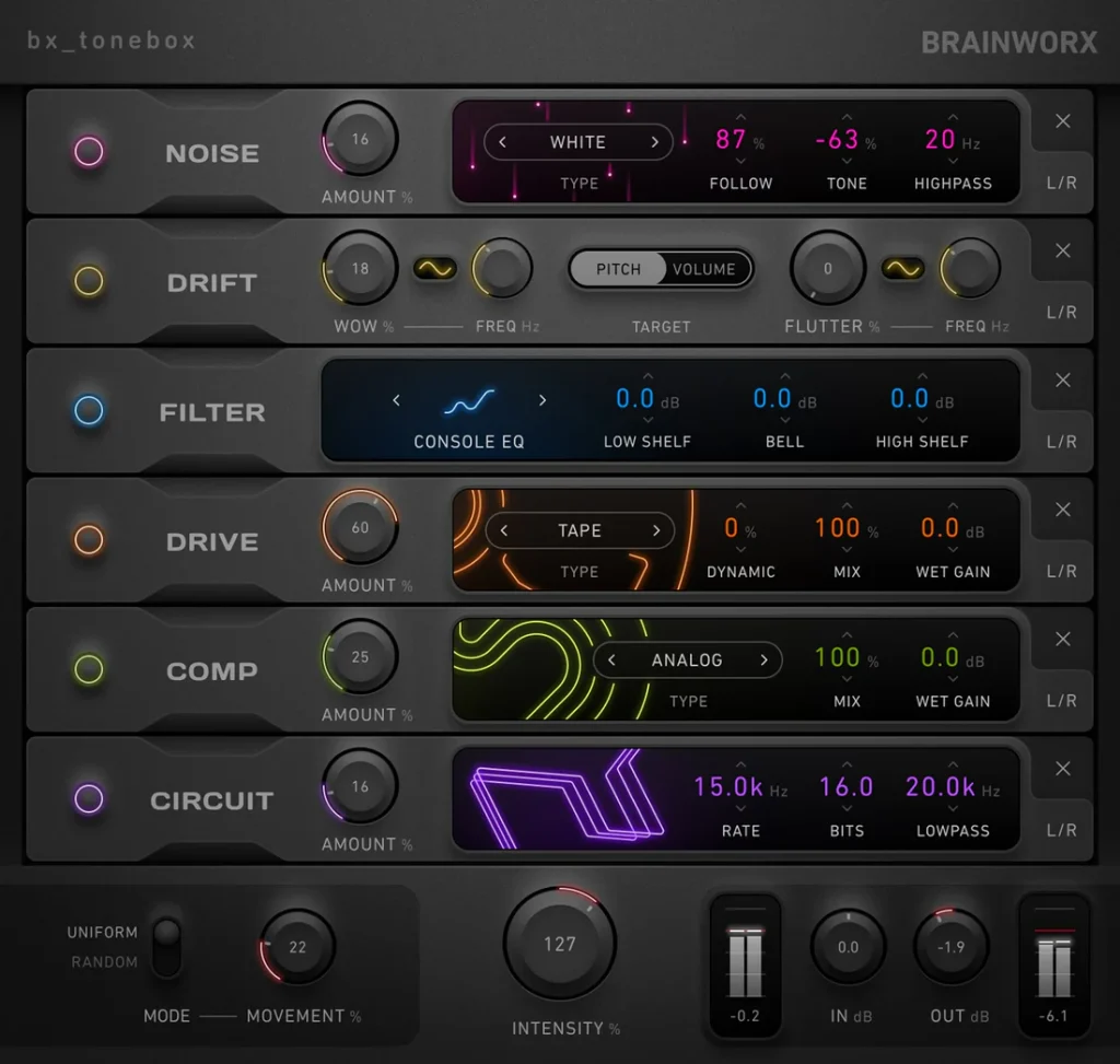 Brainworx bx_tonebox - GUI