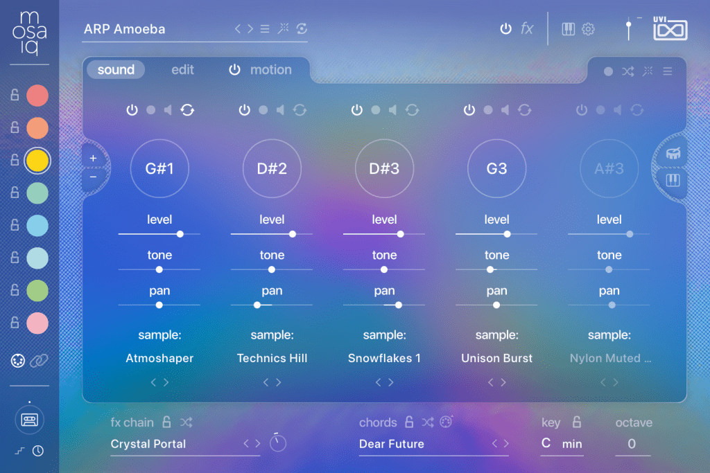 Mosaiq 26 : Onglet Sound