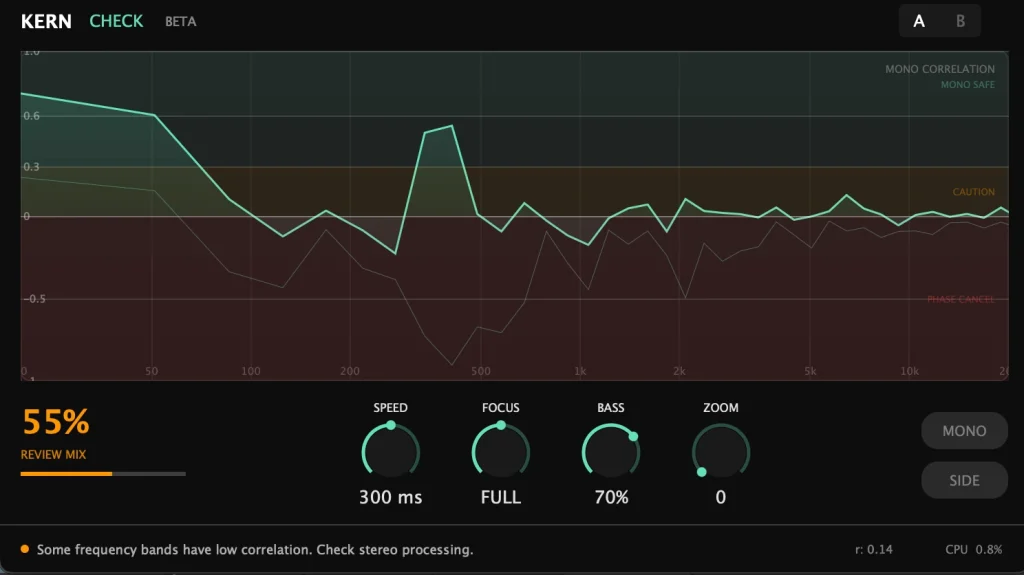 Kern Audio Check - GUI