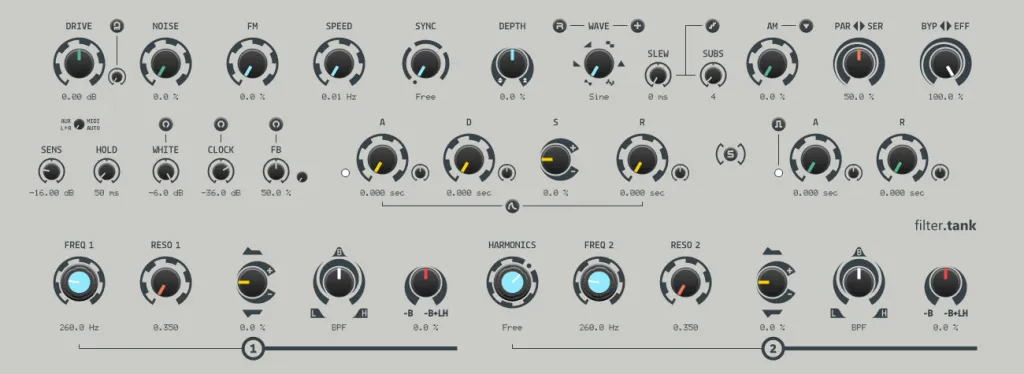 Sender Spike filter.tank - GUI