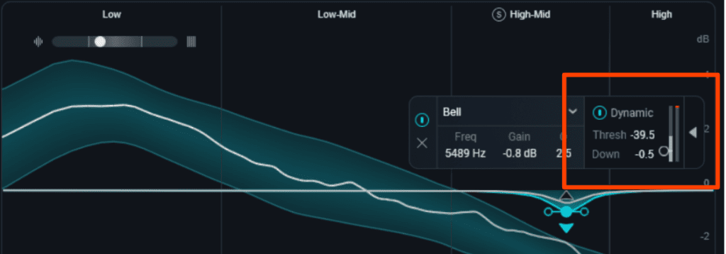 tonal balance control 3 d'izotope: vue target