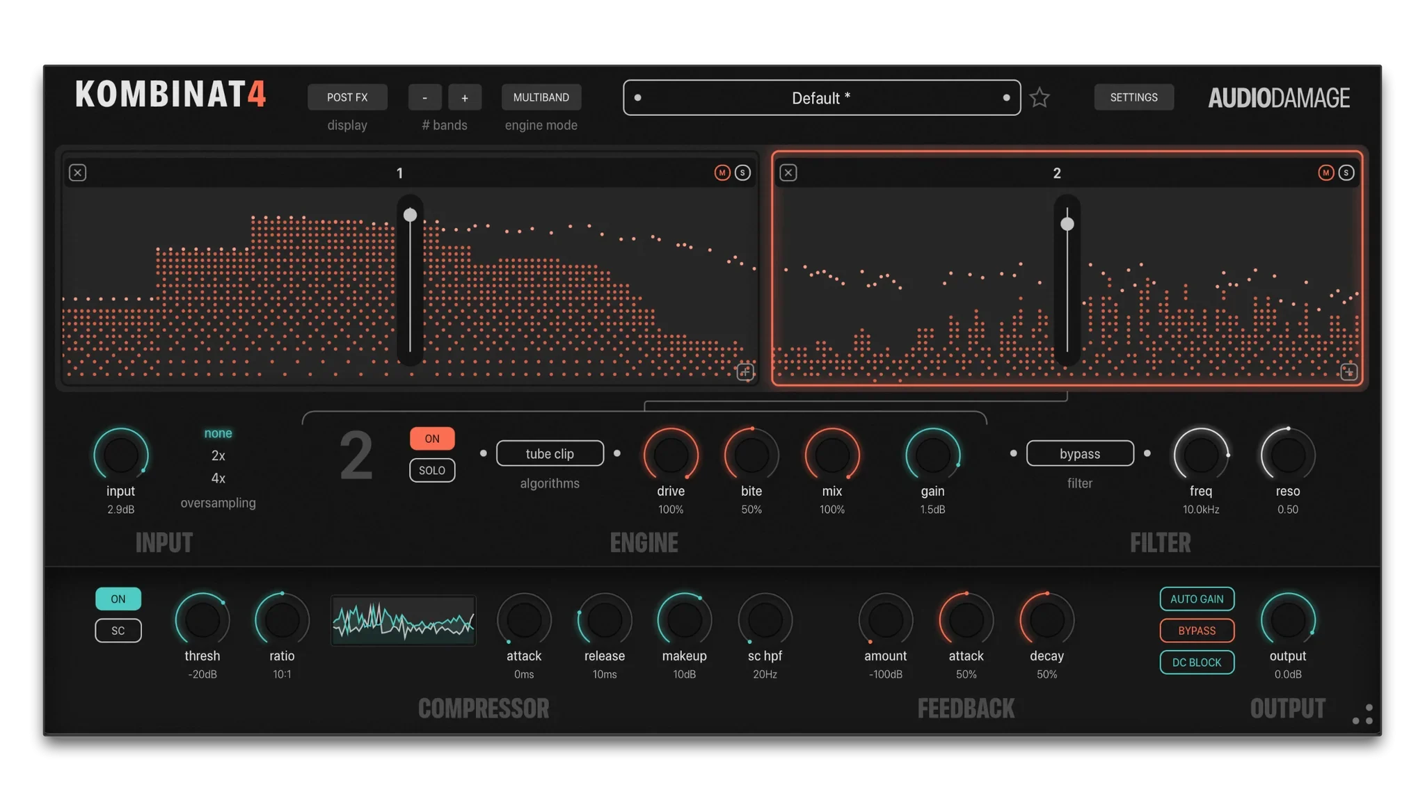 Audio Damage Kombinat4 - GUI