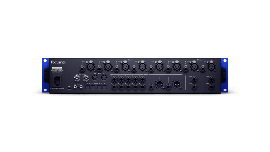 Focusrite ISA C8X - vue arrière