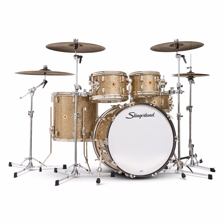 Slingerland Radio King Outfit - Gold Glass Wrap