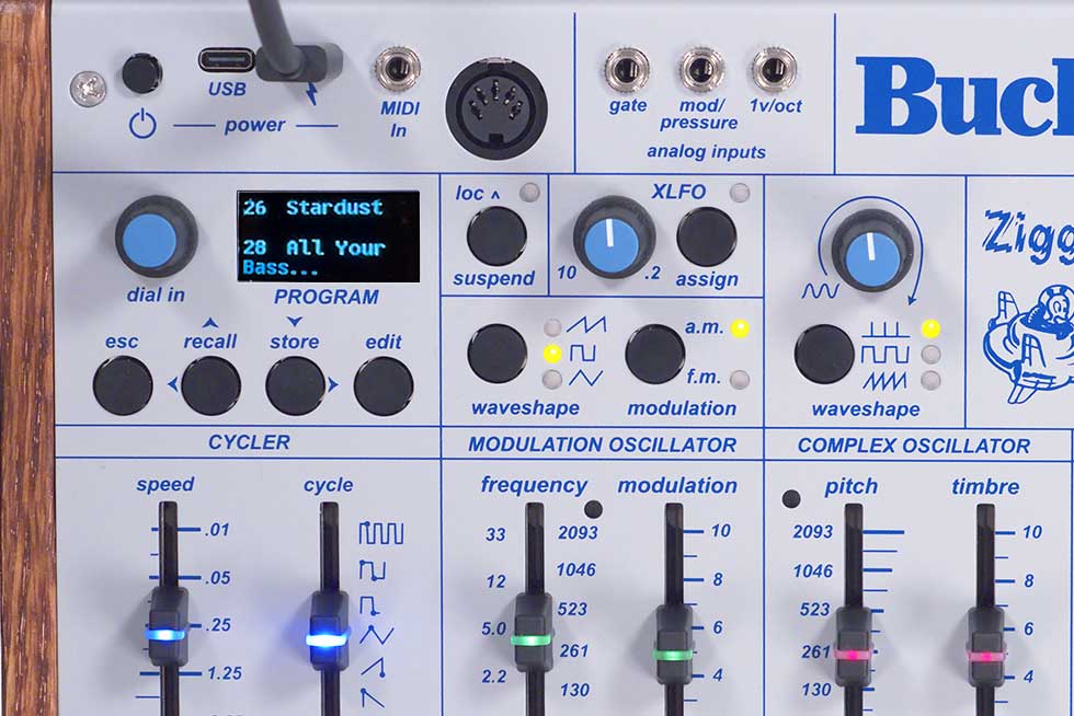 Buchla Ziggy - focus Présets
