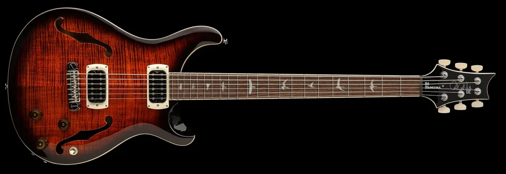 PRS SE Ed Sheeran Hollowbody I Piezo Baritone - Orange Tiger Smokeburst