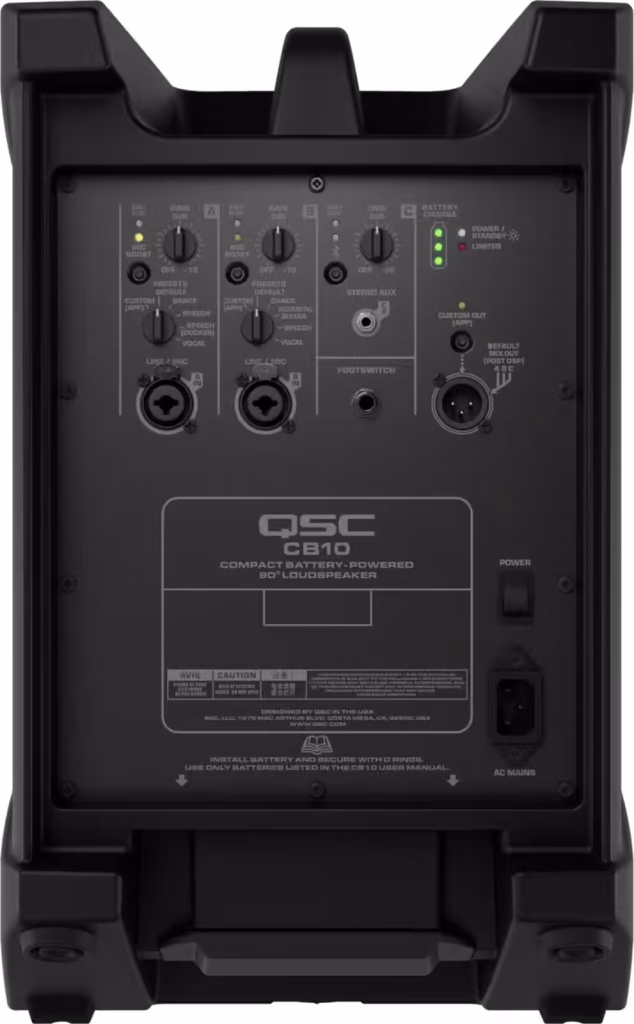 QSC Audio CB10 - vue arrière