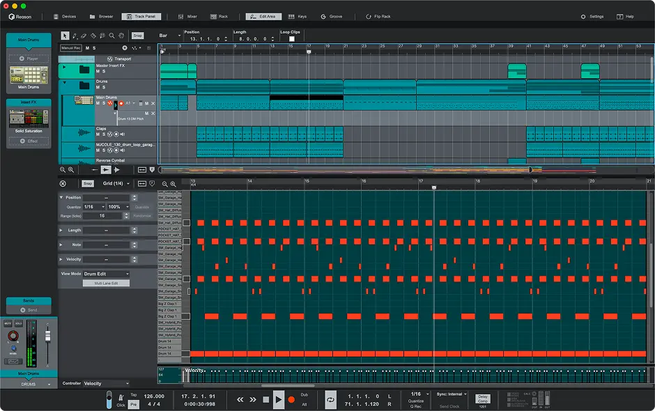 Reason 14 - MIDI Note Chase