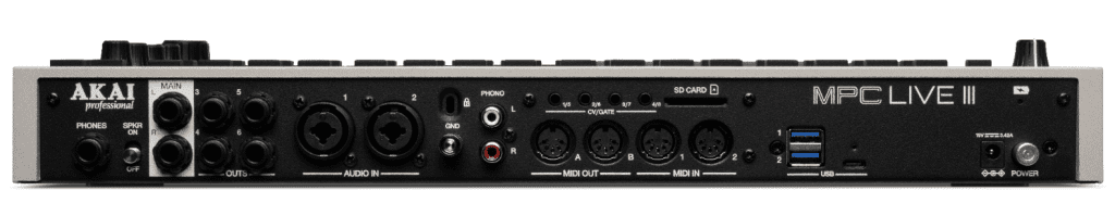 Akai MPC Live III Retro - face arrière