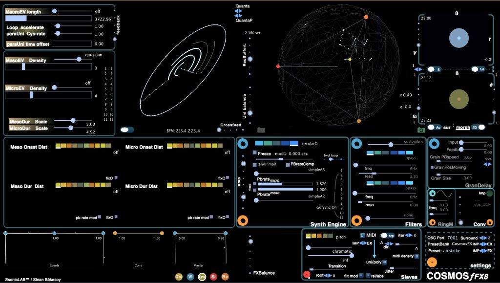 SonicLAB CosmosF FX8 - GUI