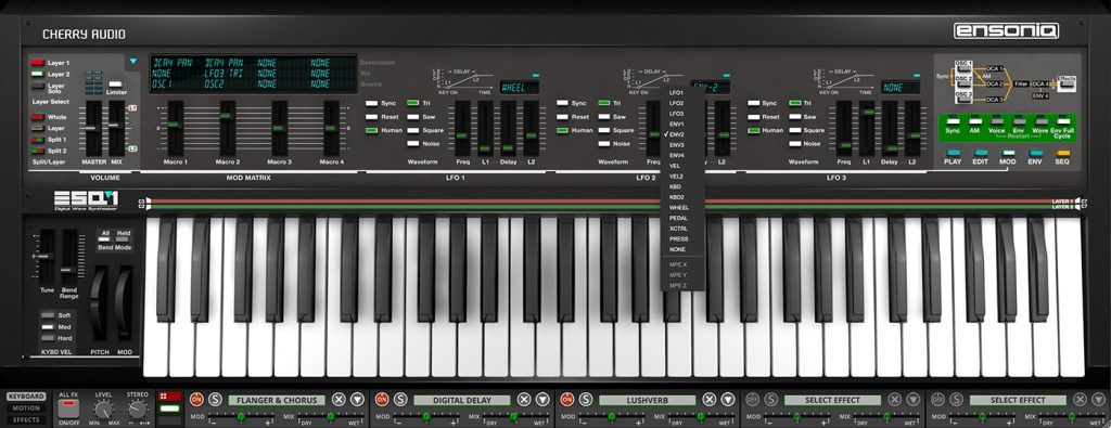 Cherry Audio Ensoniq ESQ-1 / GUI2