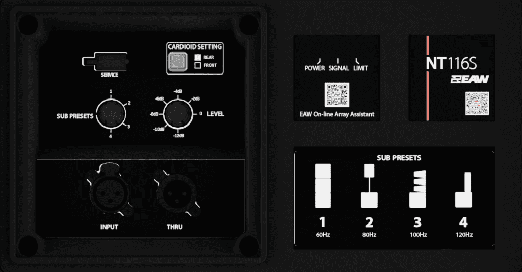 EAW NT116S - panneau de commande