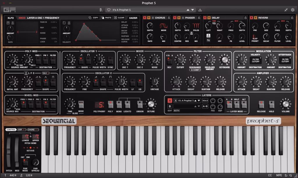 Interface de Prophet-5