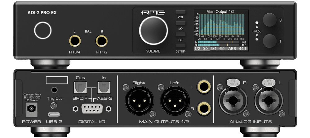RME ADI-2 Pro EX - faces avant / arrière