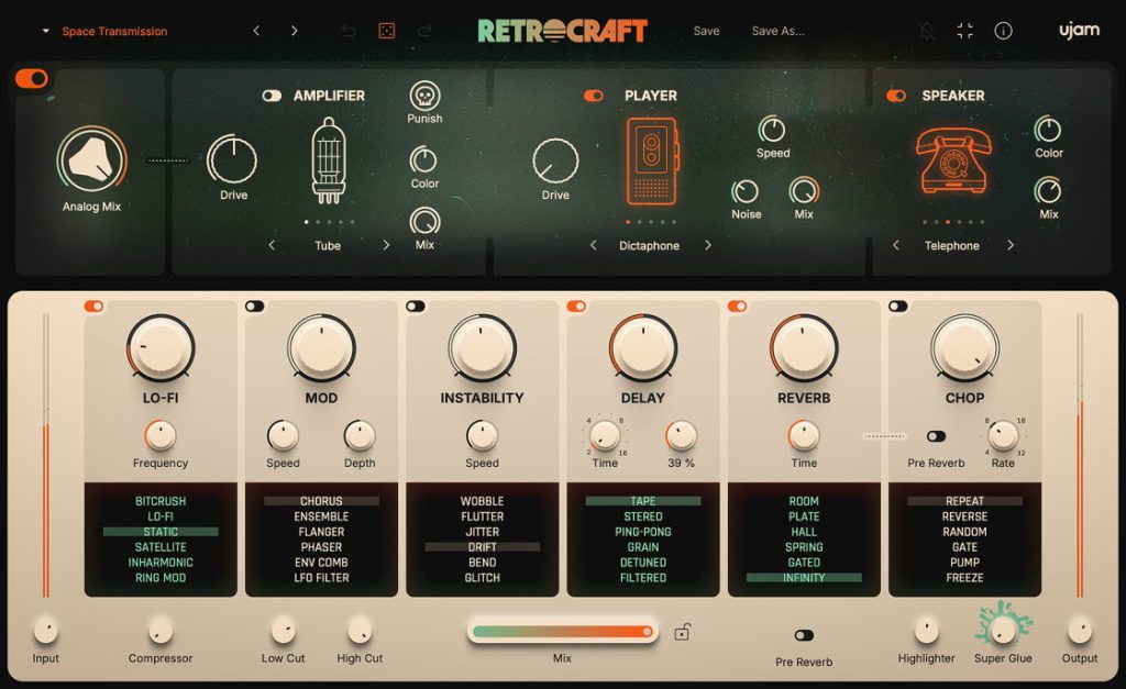 UJAM Retrocraft - GUI