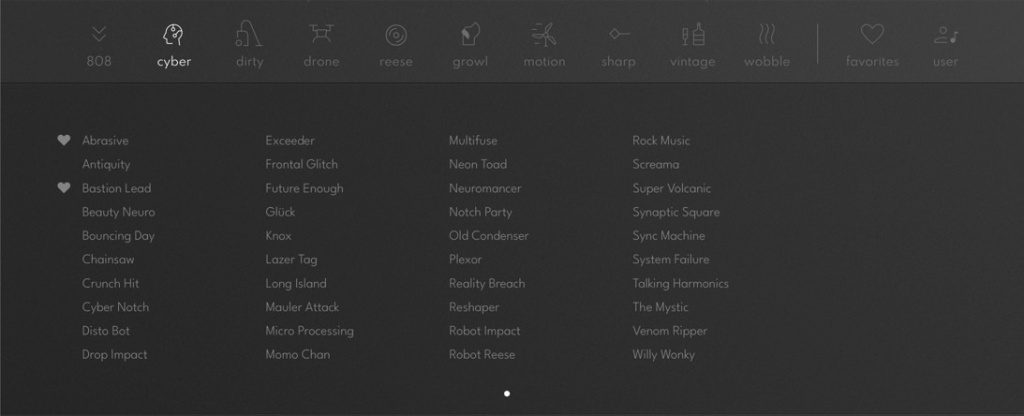 libraire presets rumble