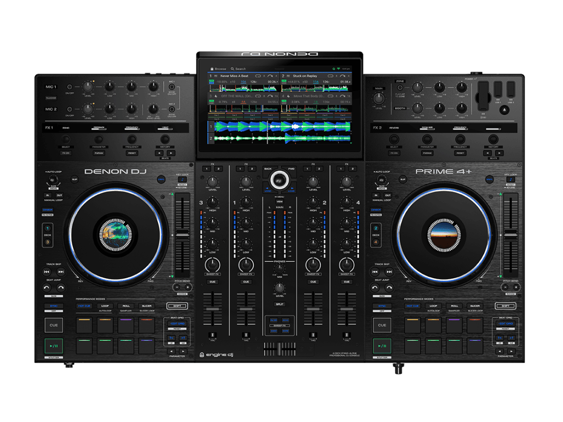 DJing : le top des meilleurs contrôleurs standalone / Denon DJ Prime 4+ : le meilleur rapport qualité/prix