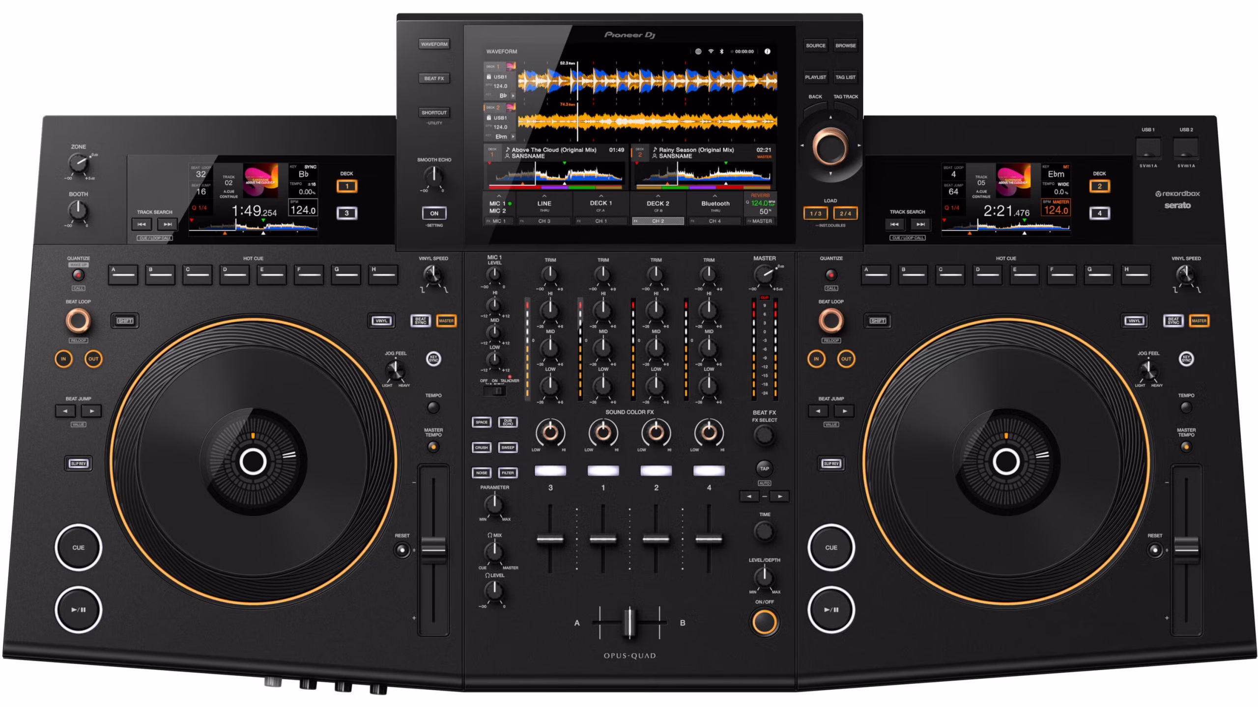 DJing : le top des meilleurs contrôleurs standalone / AlphaTheta Opus Quad : le design le plus audacieux